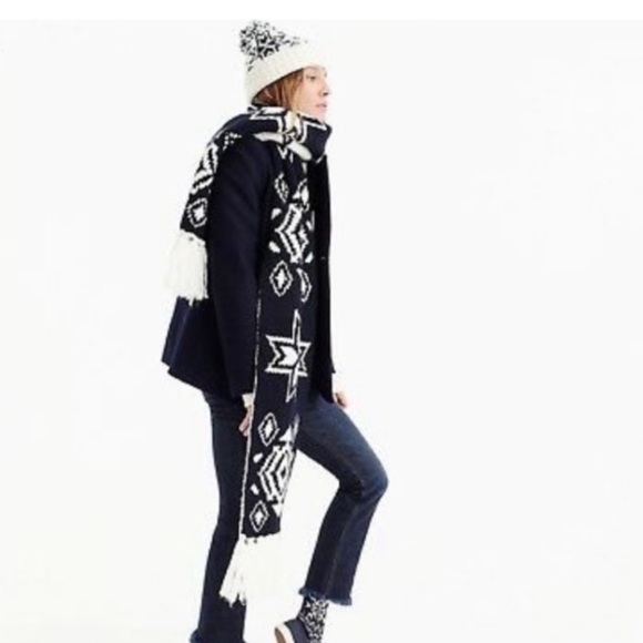 J Crew Wool Fair Isle Scarf - Picture 5 of 5